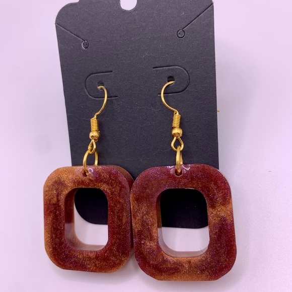 Aye!Lit! Jewelry - Red & Gold Earrings- HANDMADE